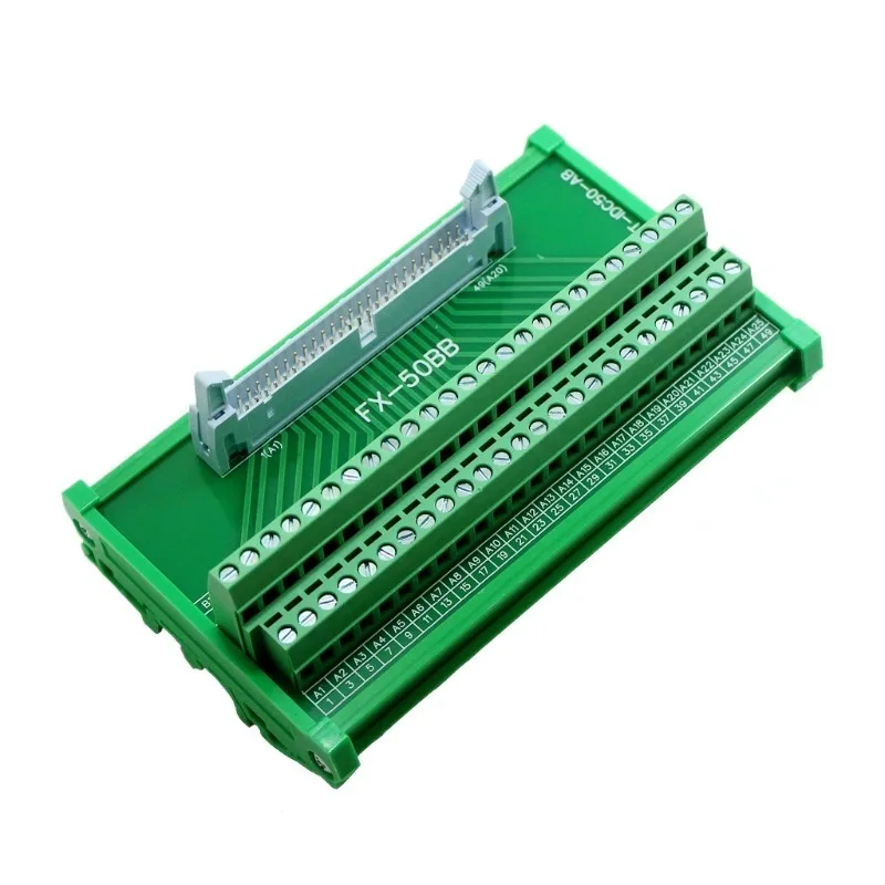 FX-50BB Terminal Board For FANUC Siemens 50pin IO Line 50core Splitter Numerical Control Machine Tool CNC Cable IDC50-AB