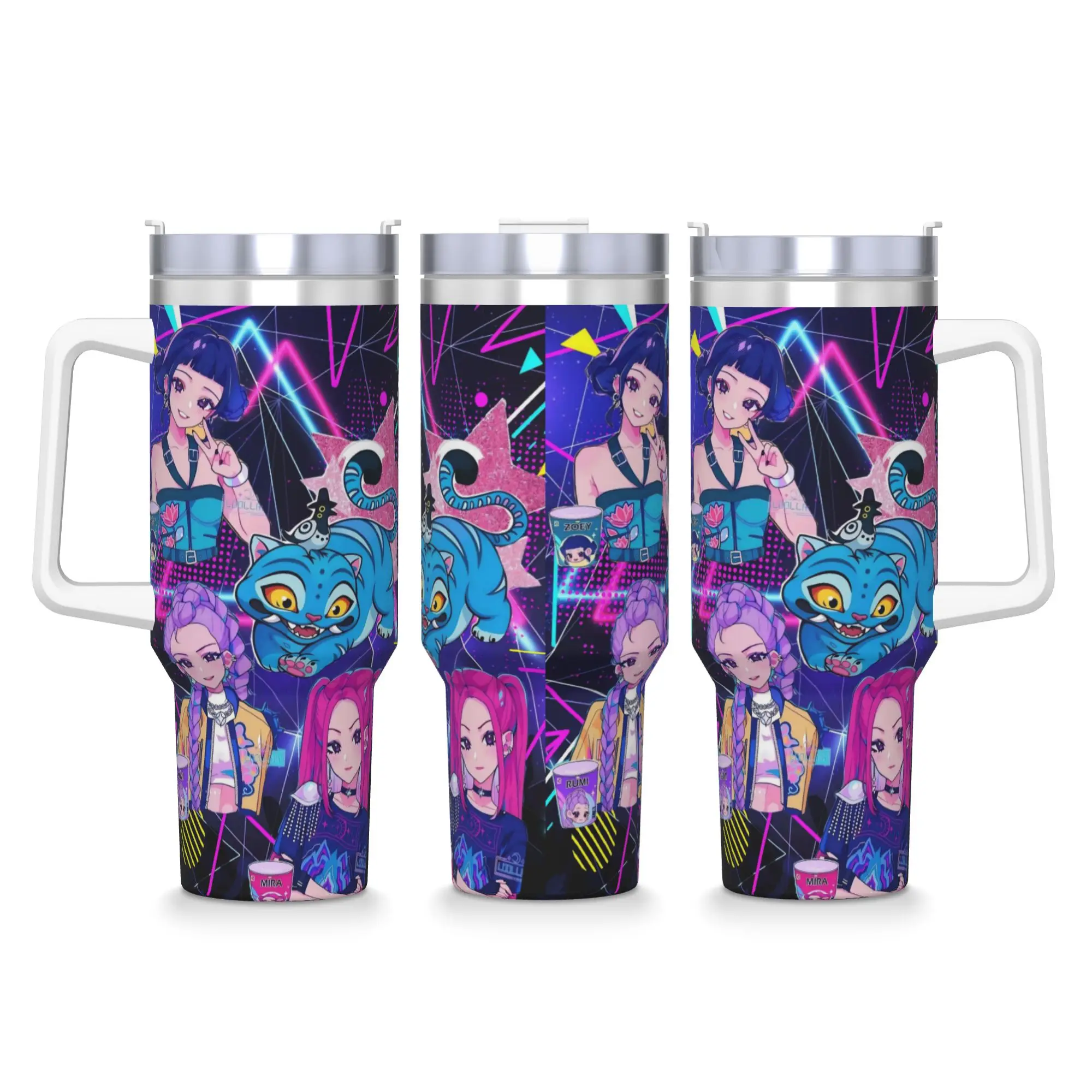

Stainless Steel Tumbler Demon KPop Thermal Mug Insulated Cold Drink Mugs Cup Travel Graphic Water Bottle