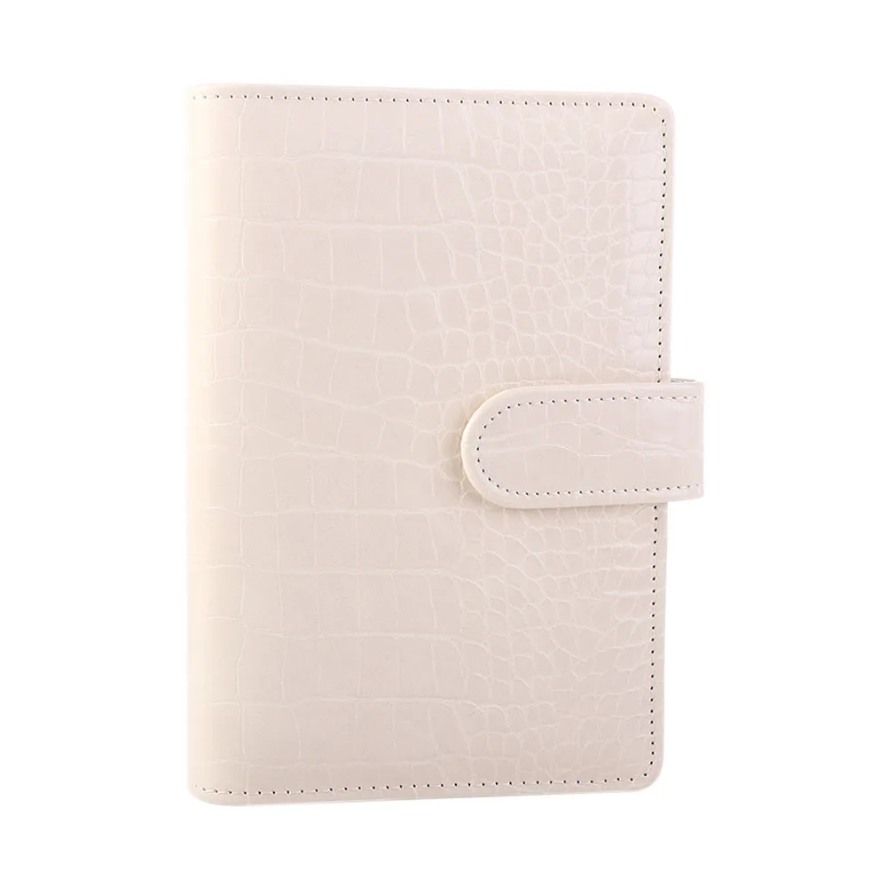 

Planner Book A6 Notebook PU Leather Crocodile Pattern Ring Binder Notepad Cover Binder Cover Notebook Cover Loose-Leaf Cover