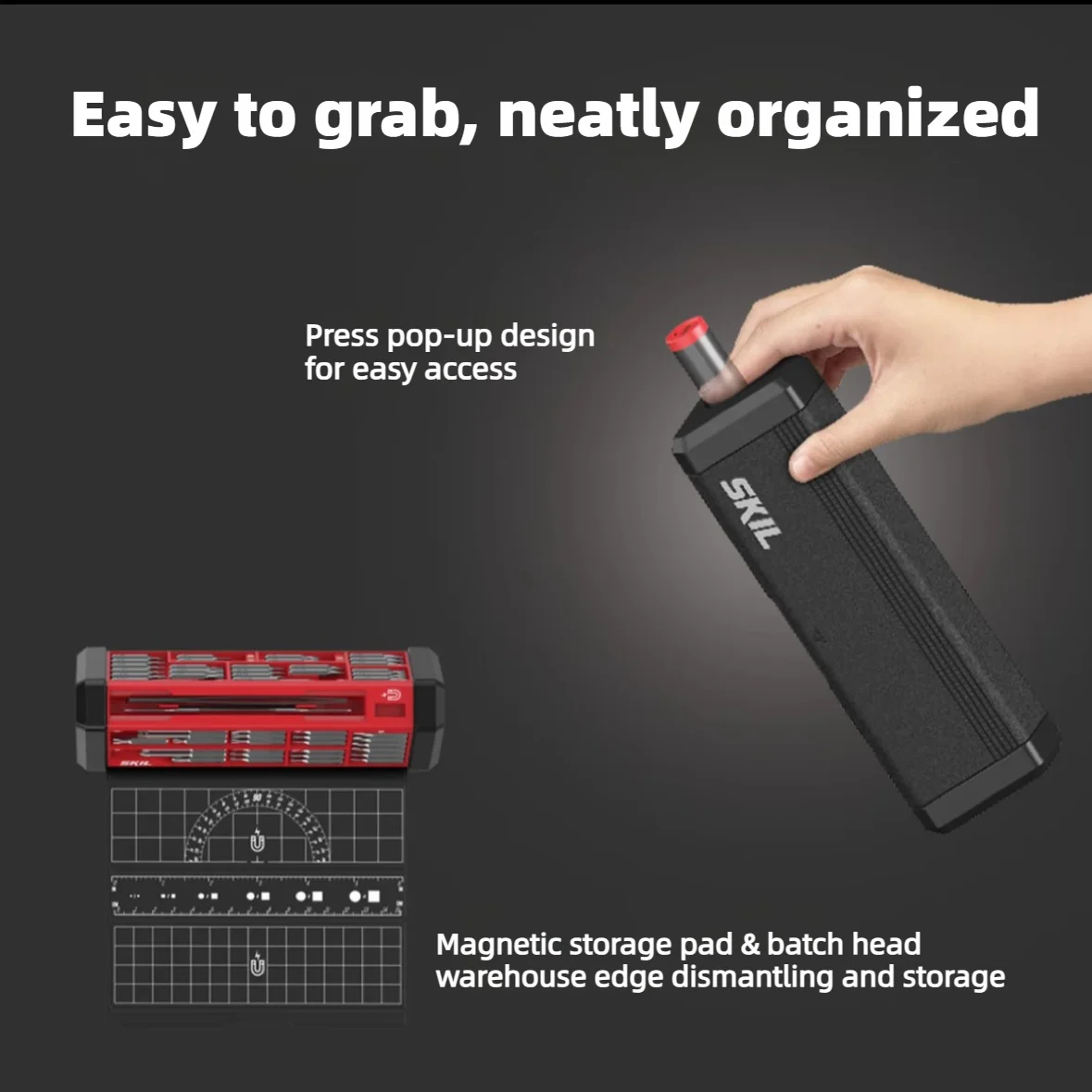 Skil SD5621 4V Max Precision Electric Screwdriver Set 50Pcs Handle Portable Repair Power Tool Kits Cordless Bits for Phone Watch