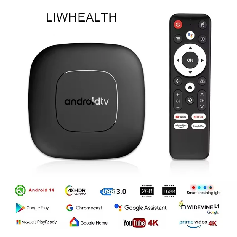 صندوق تشغيل الفيديو التلفزيوني Android13 Allwinner H313 صندوق التلفزيون للمسرح المنزلي الذكي بلوتوث مساعد جوجل 2.4G & 5G واي فاي 4K HDR10 Netflix