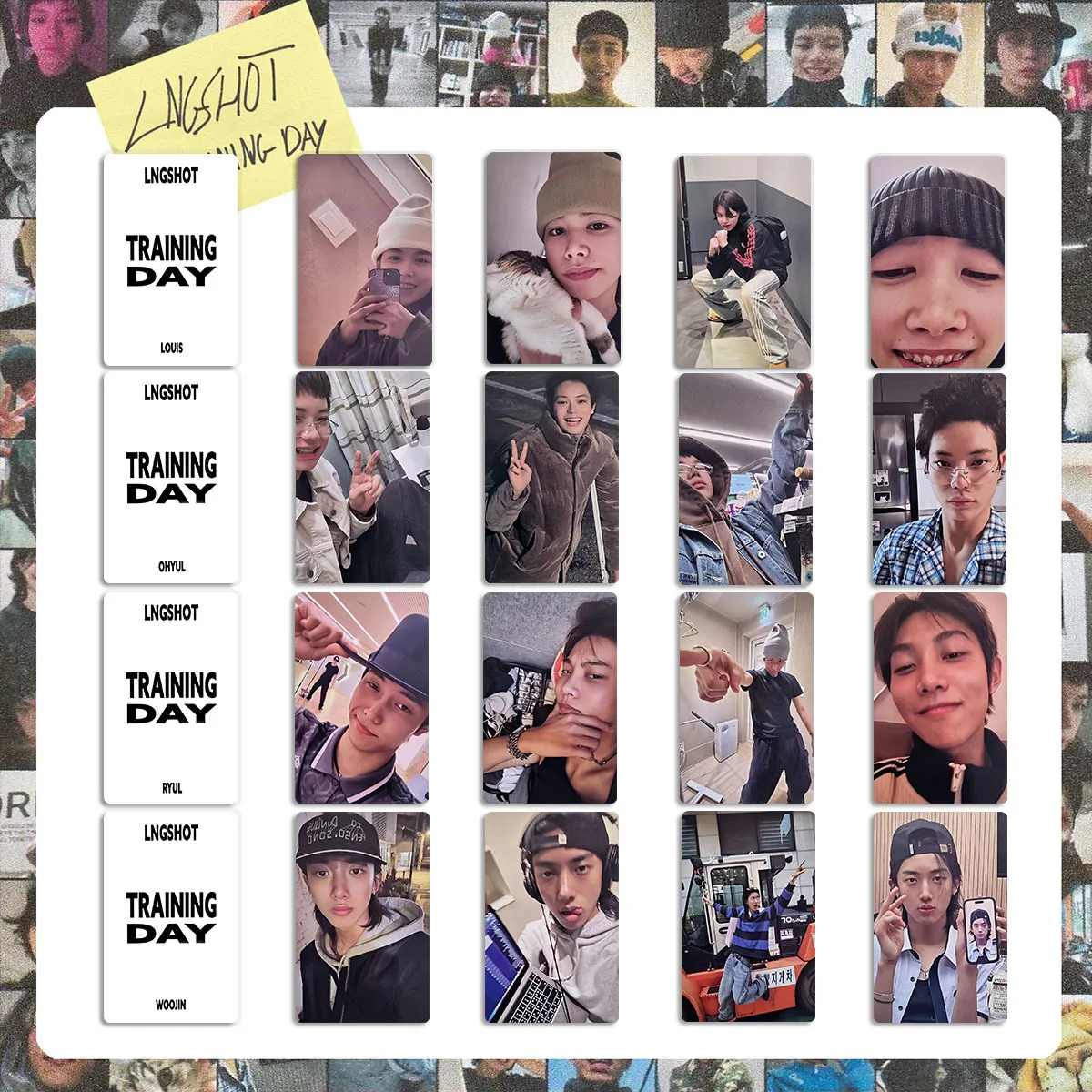 LNGSHOT Training Day Album Card Louis Ohyul Ryul Woojin Personal