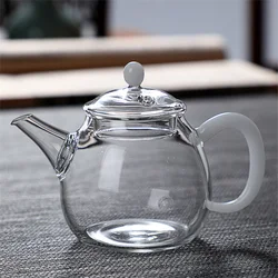 120ml Small Glass Teapot With Filter Green Tea Flower Tea Maker Household Heat-resistant Kungfu Tea Set Small Tea Pot Teaware