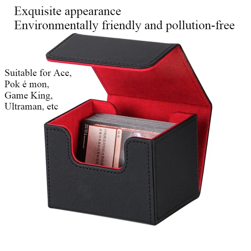 صندوق بطاقات لبطاقات التداول MTG Commander Deck Box يحمل أكثر من 100 بطاقات ذات كم واحد صندوق تخزين البطاقات المغناطيسية الجلدية لـ TCG