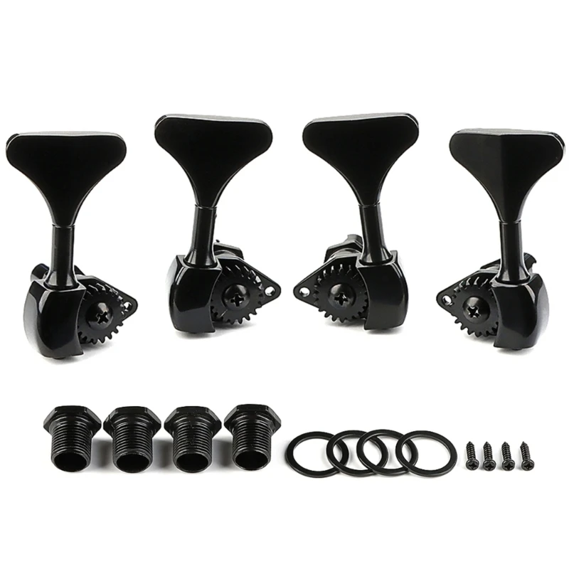 

Electric Bass Tuner Peg Guitar Open Gear Tuning Pegs Machine Head Metal String Tuner 4 String Bass Machine Head Knobs