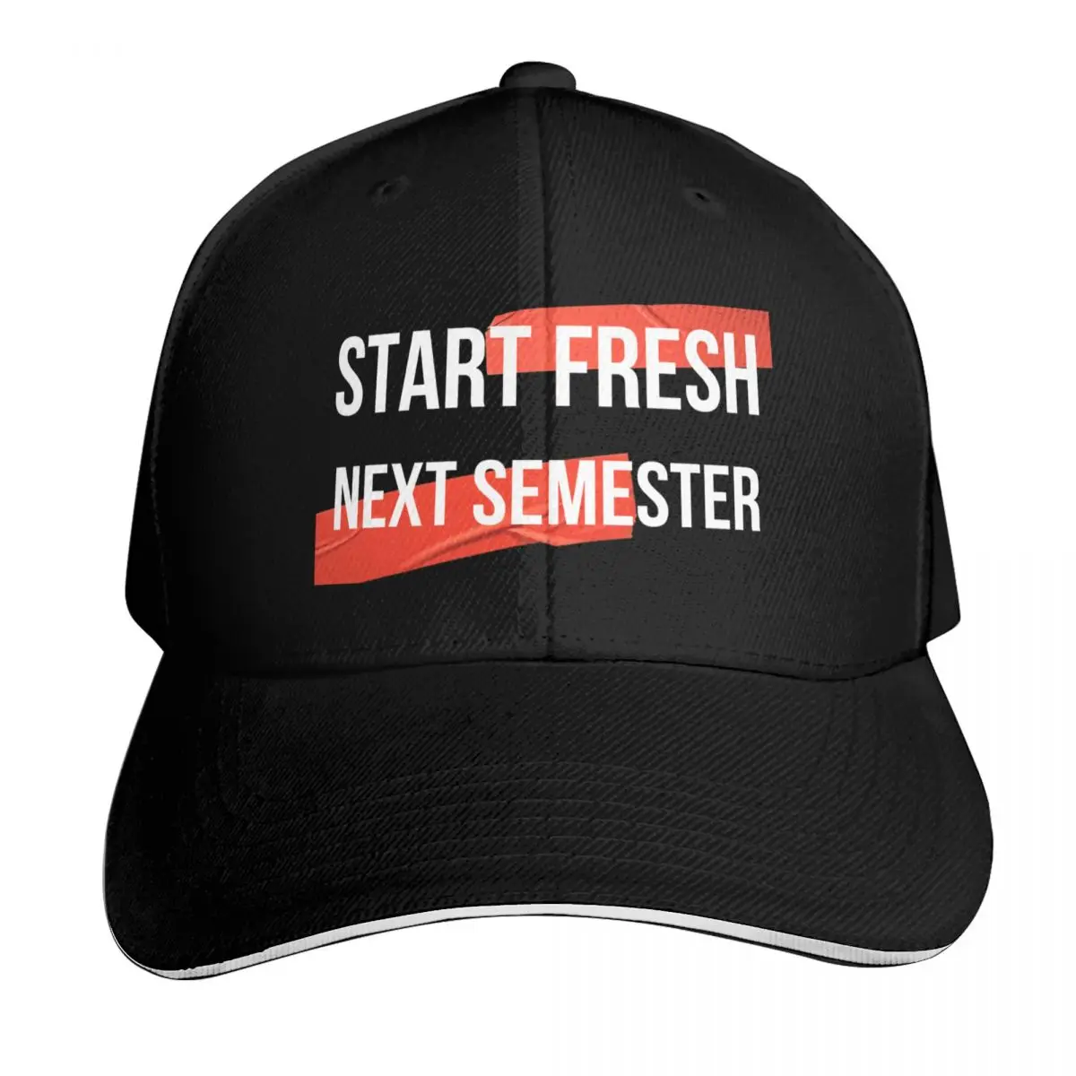 Start fresh next semester Baseball Cap Vintage Retro Embroidered Lightweight Packable Gift for Him Her