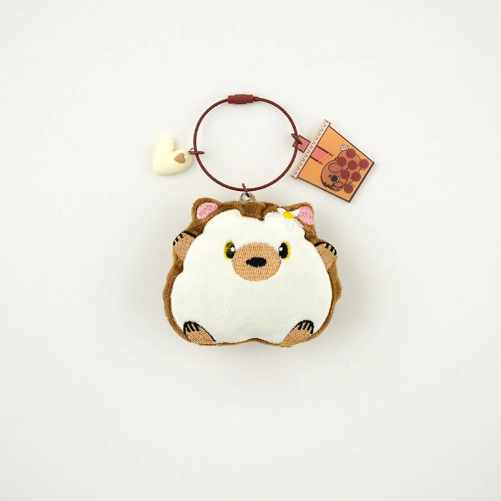 Cute Toy Plush Capybara Keychain Cartoon Capybara Stuffed Animals Simulation Capybara Pendant Accessories Soft Keyring