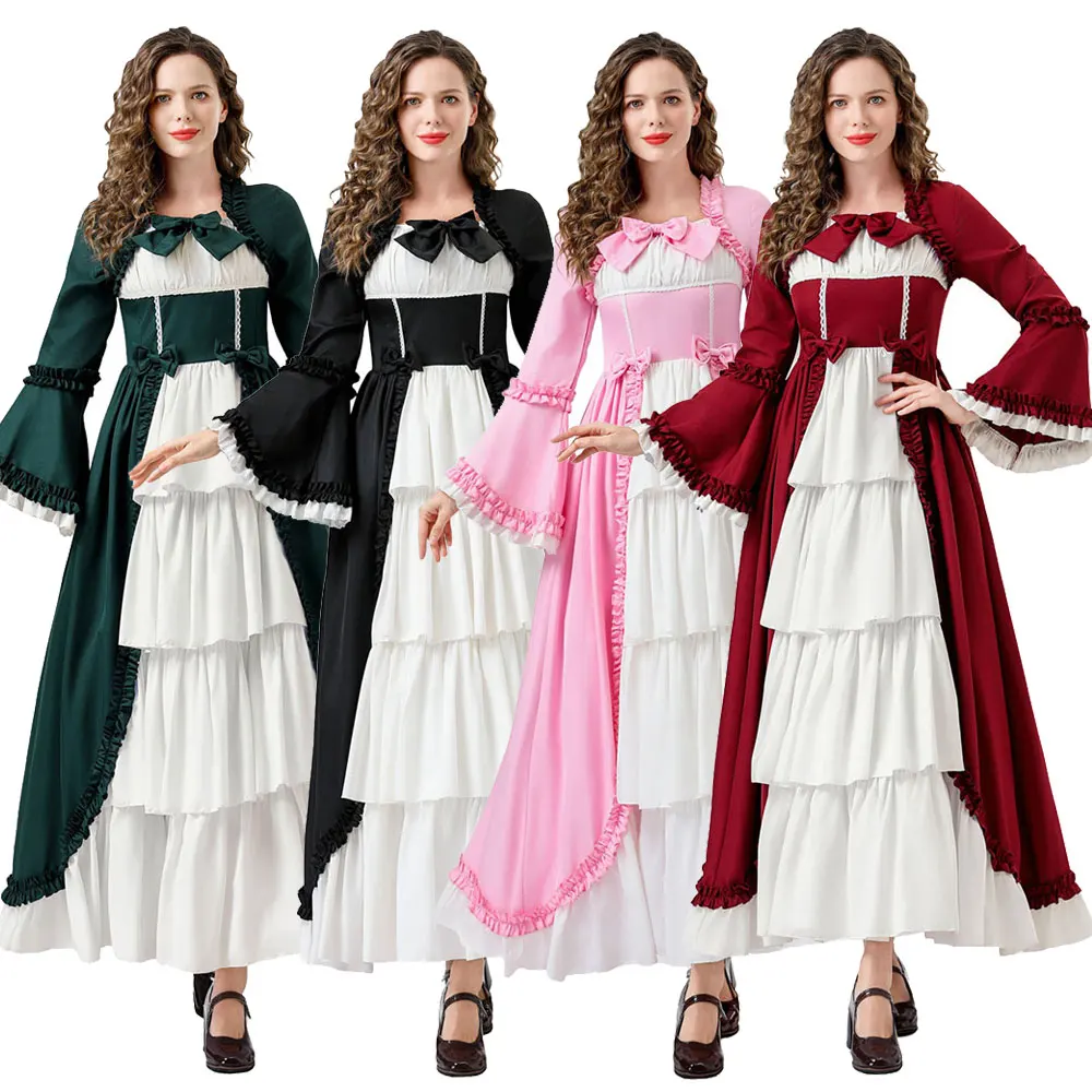 

Halloween Medieval Victorian Lolita Gothic Princess Dress Flared Sleeves Dream Wedding Cosplay Princess Costume