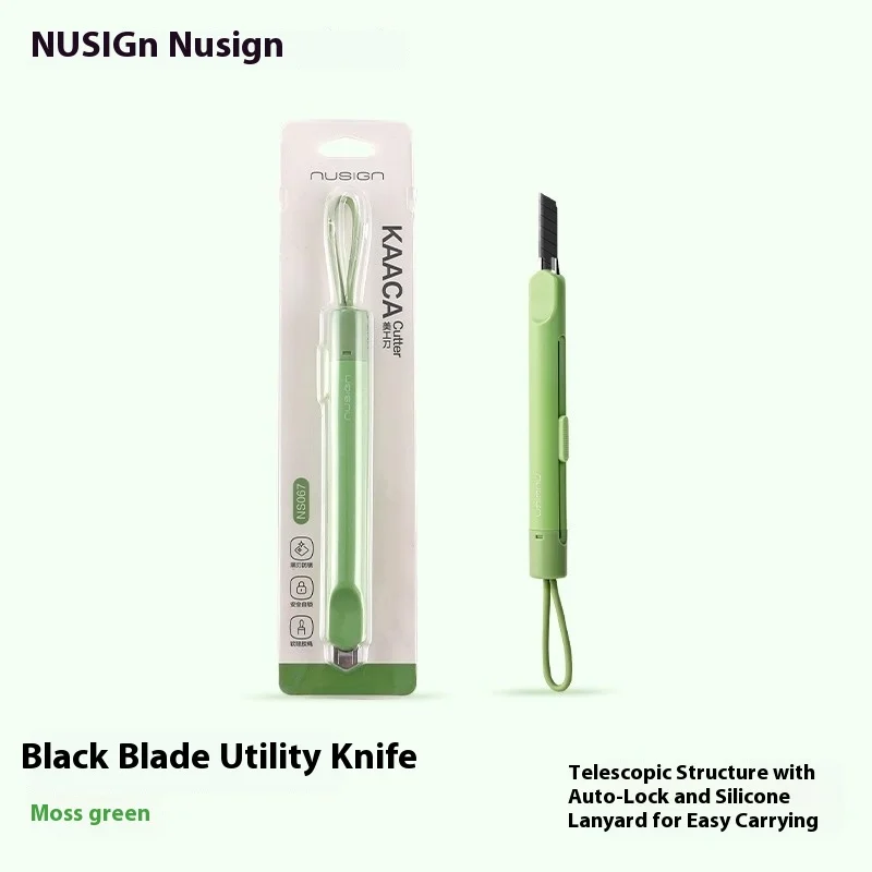 DeLi Mini Multifunctional Portable Telescopic Cutting Knife Student Child Lightweight Paper Cutting Hand Knife Labor Saving Tool