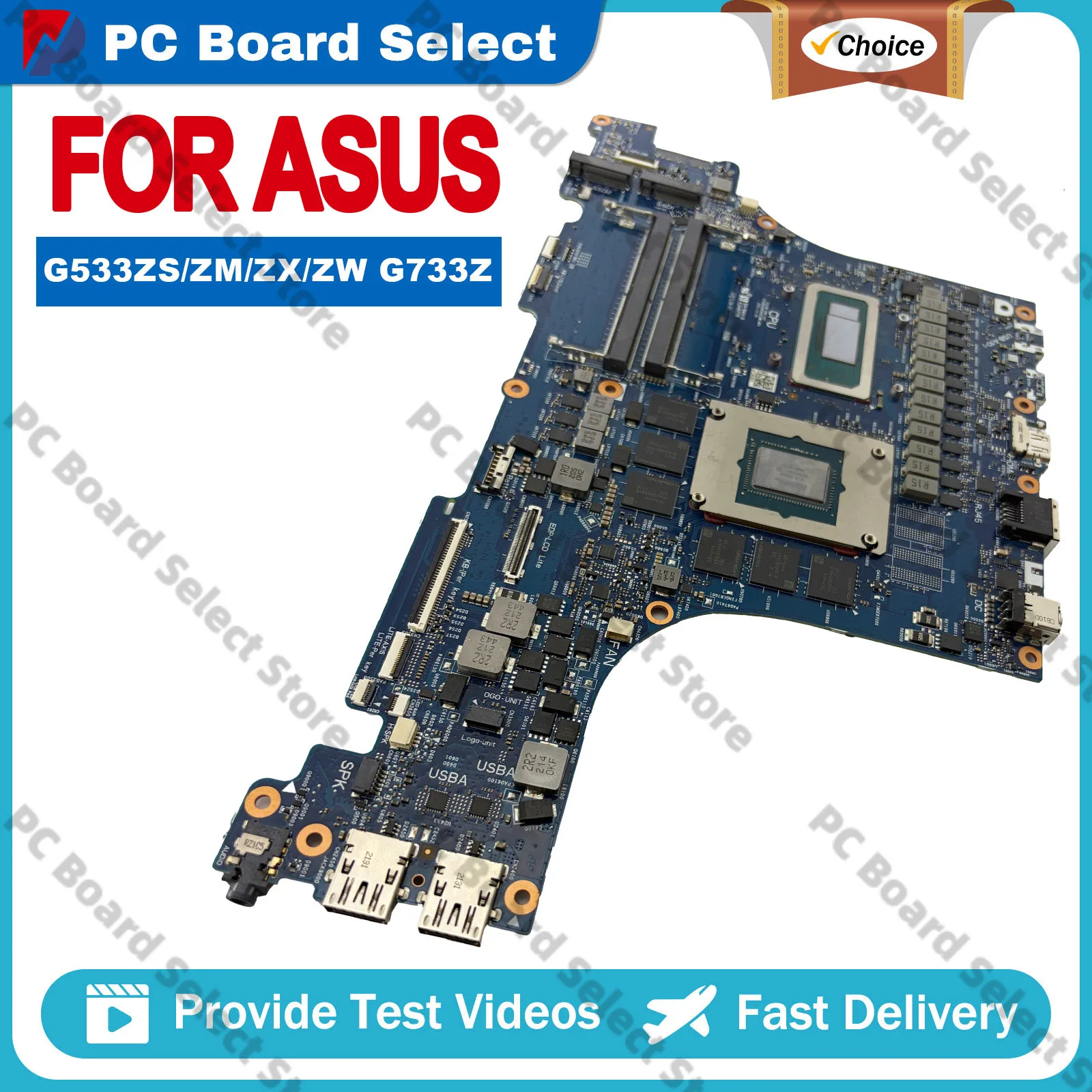 

G733ZS 6050A3340403 Laptop Motherboard For ASUS ROG Strix SCAR 17 G733ZM G733Z G733ZW Mainboard With 12th Gen I3 i5 i7 tests OK