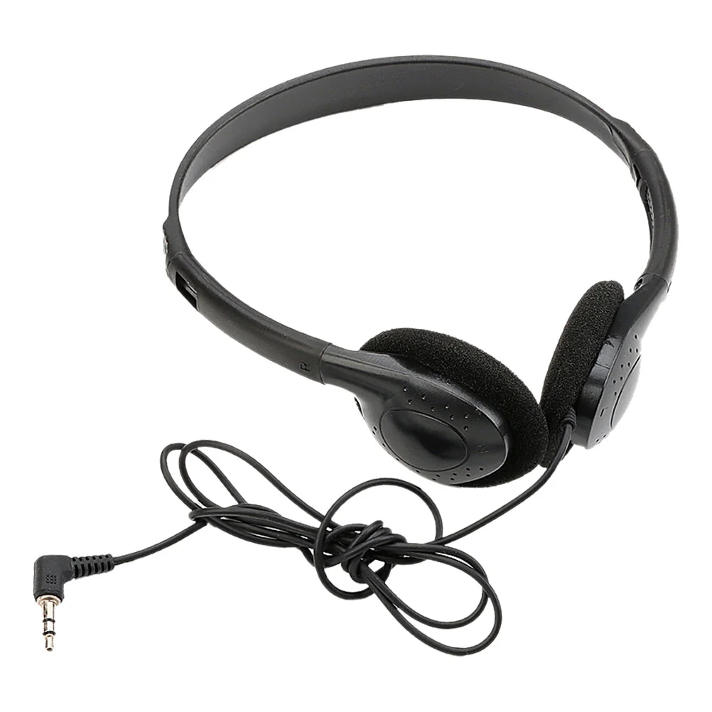 

Black Wired Headset Lightweight Plastic High Sound Quality Stereo Gaming Earphone For Pc Computer Guitar Home Studio Use