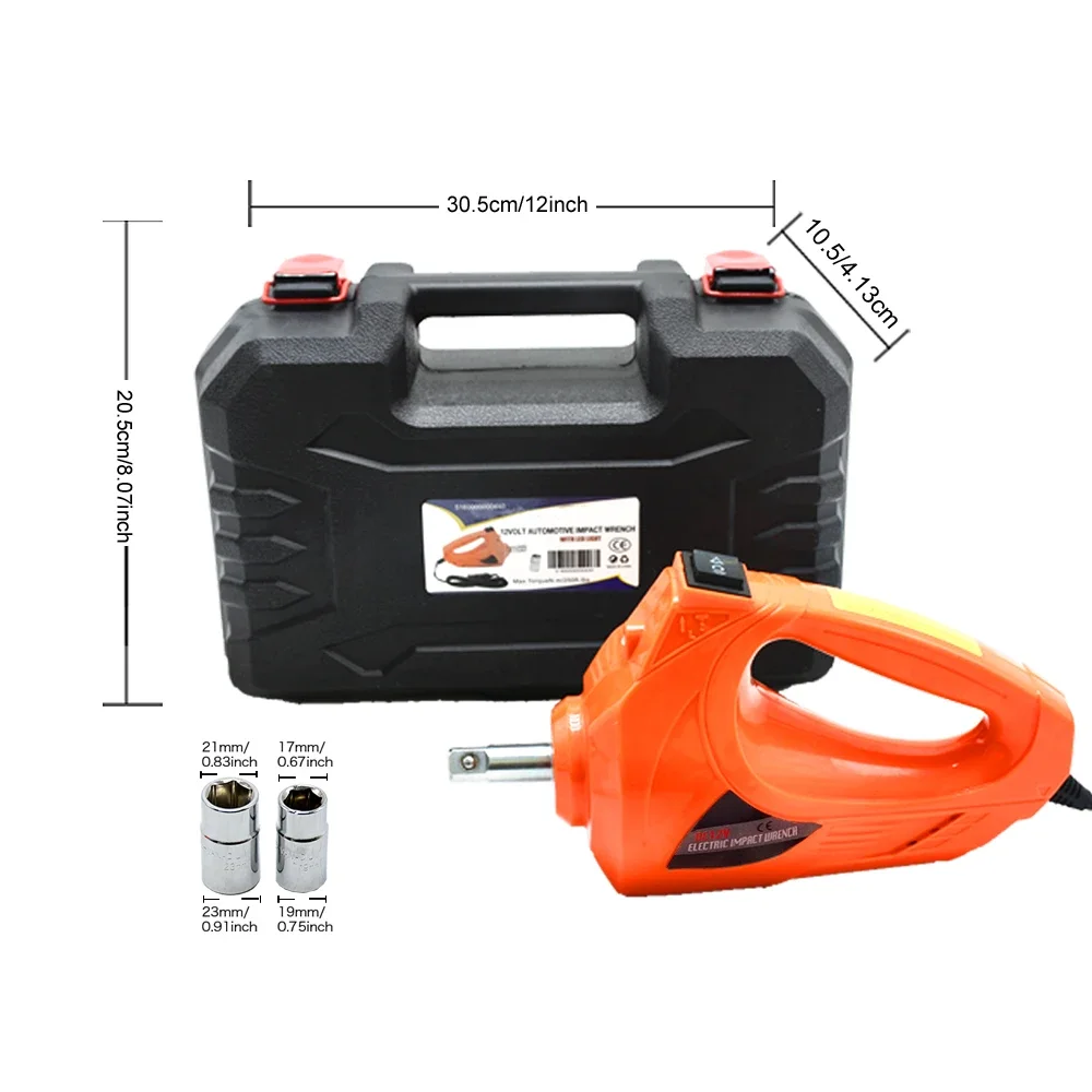 Car Impact Wrench Socket Wrench Cordless Electric 12V Auto Tyre Change Tools Car Jack Automotive Repair Tool 1/2 Inch 480N