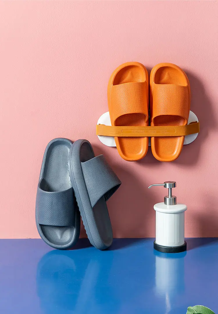 Home-use men's and women's thick-soled couple's household quiet-sounding bathroom slip-on shoes with a feces-sensing feature