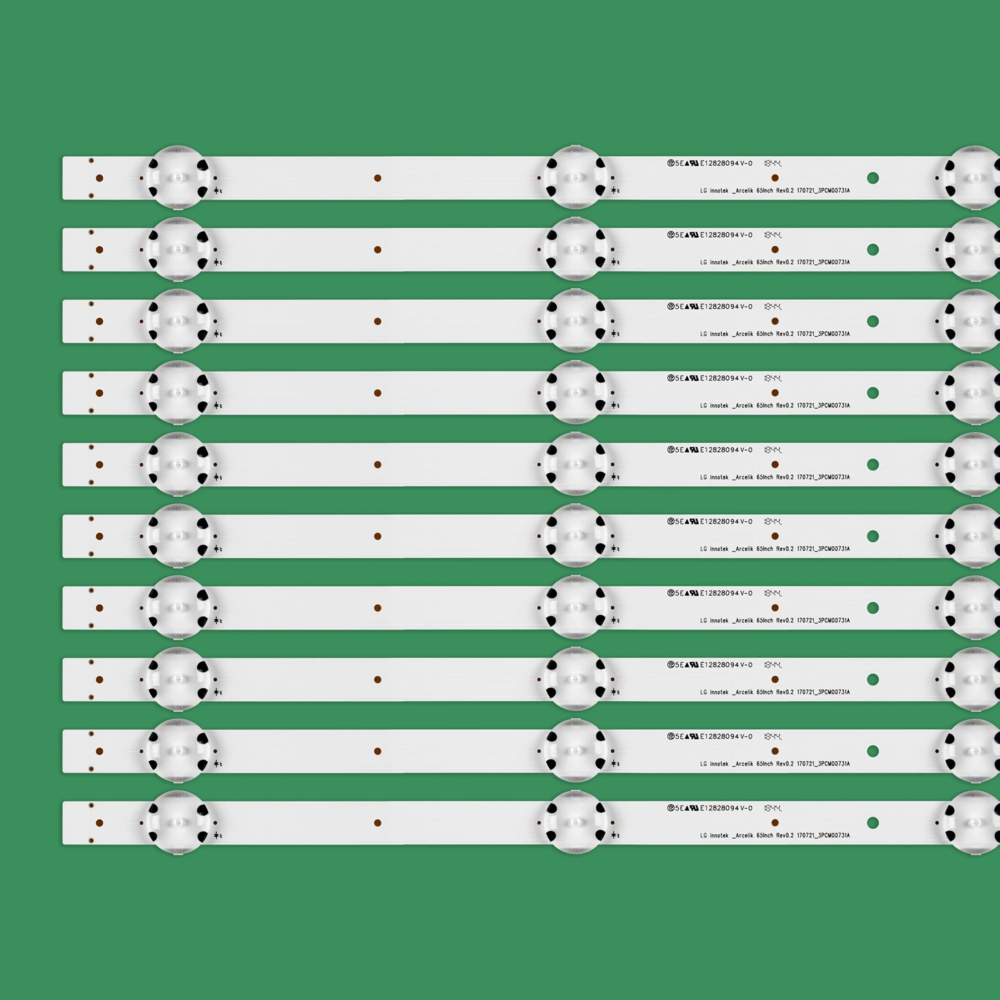 New 10PCS 710MM LED Strip 7Lamps (3V) For Innotek_Arcelik 65Inch Rev0.2 170721_3PCM00731A for 65GUB8862 65GUB8866 65GUB8865