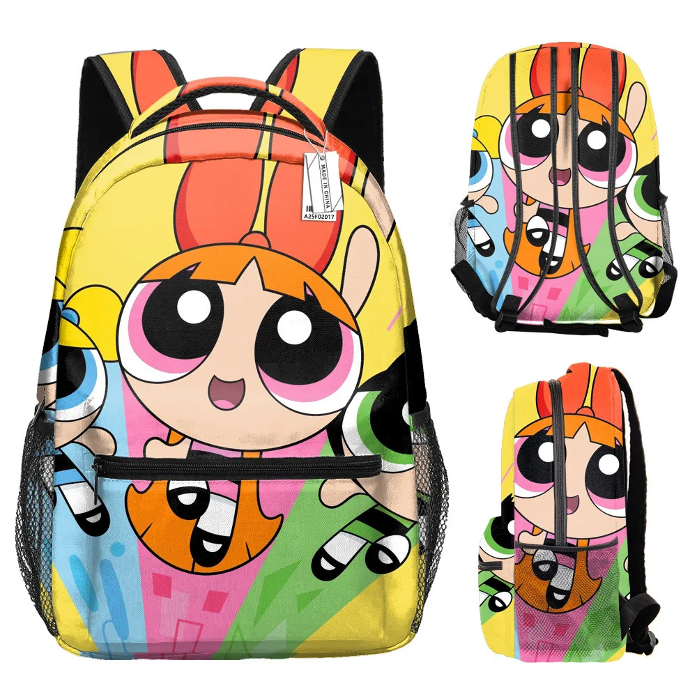 

Cartoon Funny The Powerpuff Girls student Bookbag Notebook Backpacks 3D Printed Oxford Waterproof Boys/Girls Travel Backpacks