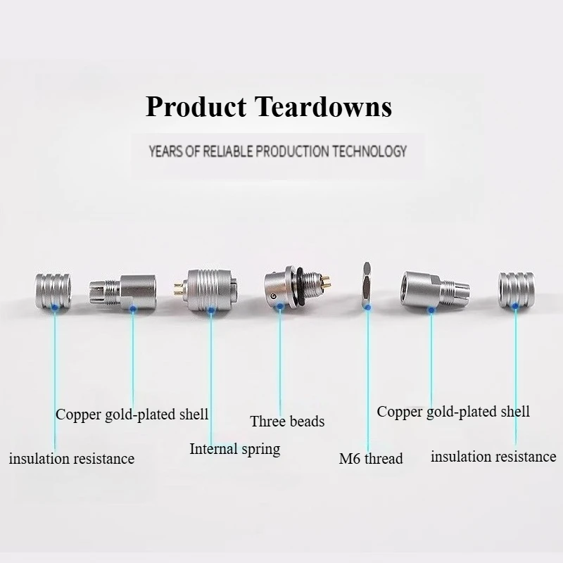 XS6 Self-locking Aviation Plug Socket 2 3 4 5 Pin Male Female Connector 6MM Push-pull Quick Plug Small M6 Circular Connectors