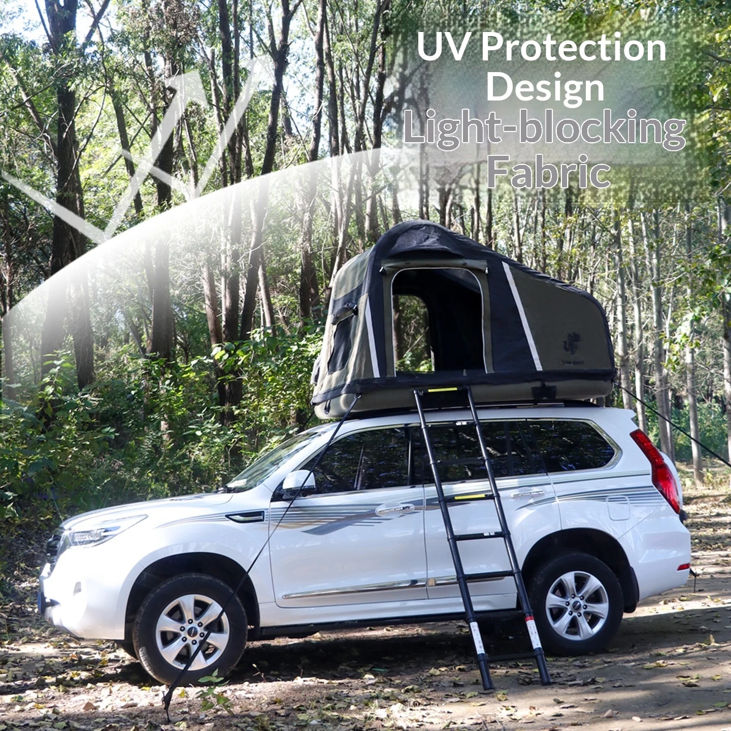 Roof Top Summer Hard Shell Oxford Tent For SUV Car Pickup Self-Driving Tour Outdoor Camping Rainproof Portable Camouflage