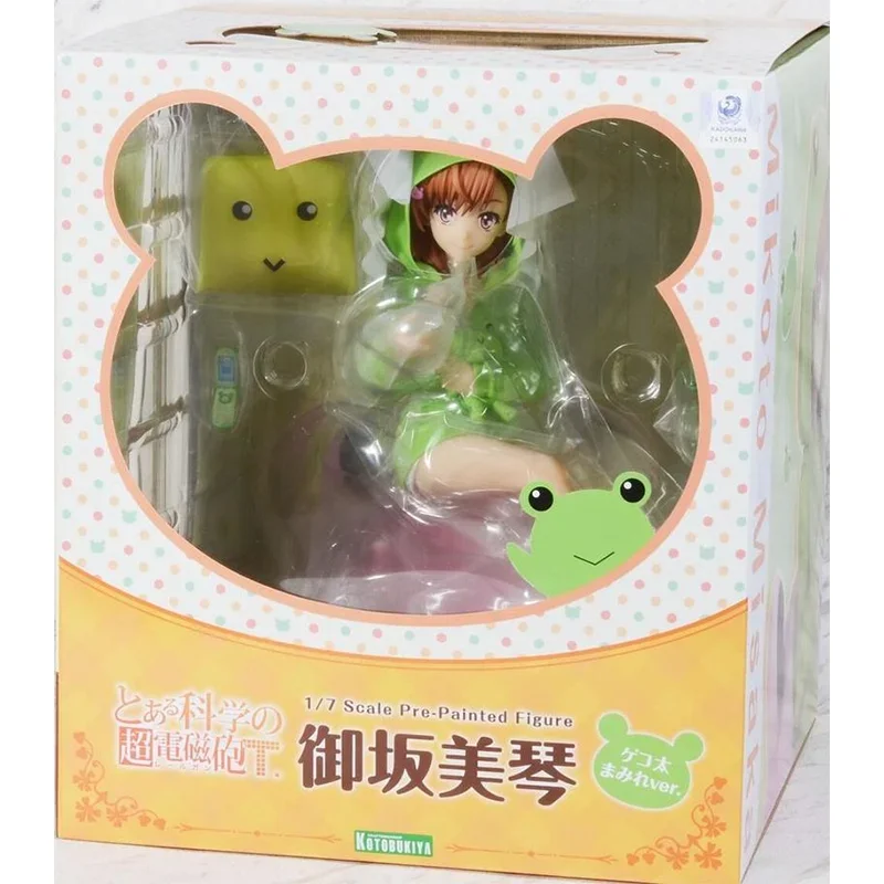 KOTOBUKIYA Original A Certain Scientific Railgun Anime Figure Misaka Mikoto Frog Pajamas Action Figure Toys for Kids Gift