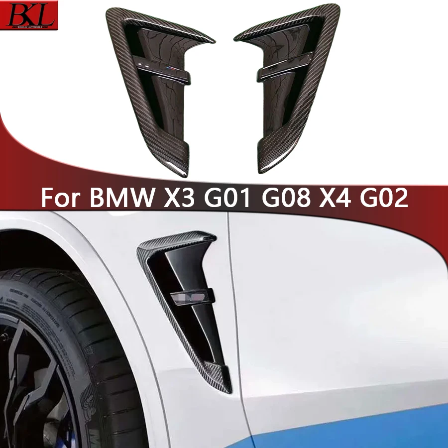 

For BMW X3 G01 G08 X4 G02 2017-IN Sport model carbon fiber side vent cover trim fender upgrade body kit