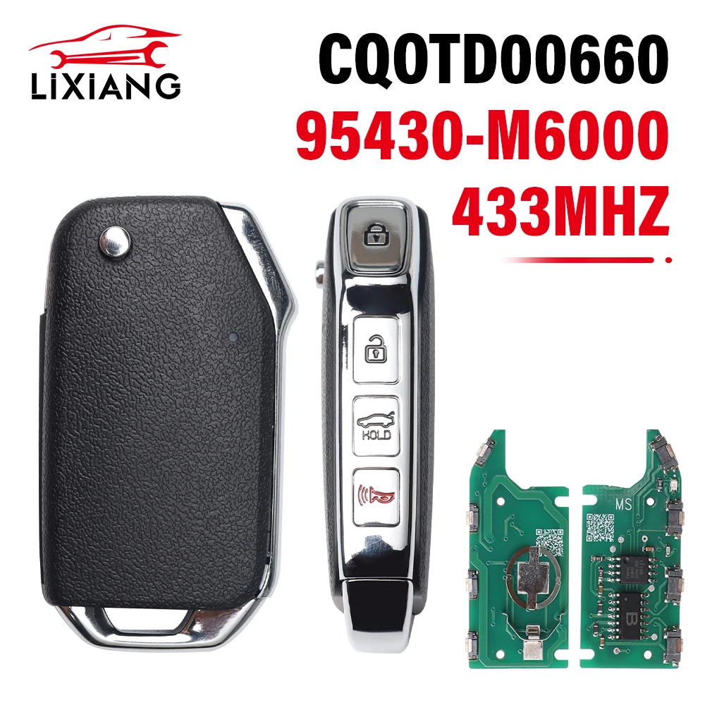 LIXIANG  95430-M6000 for Kia Forte 2018 2019 2020 2021 Smart Remote Key Fob CQOFD00430 CQOTD00660 433MHz NO CHIP