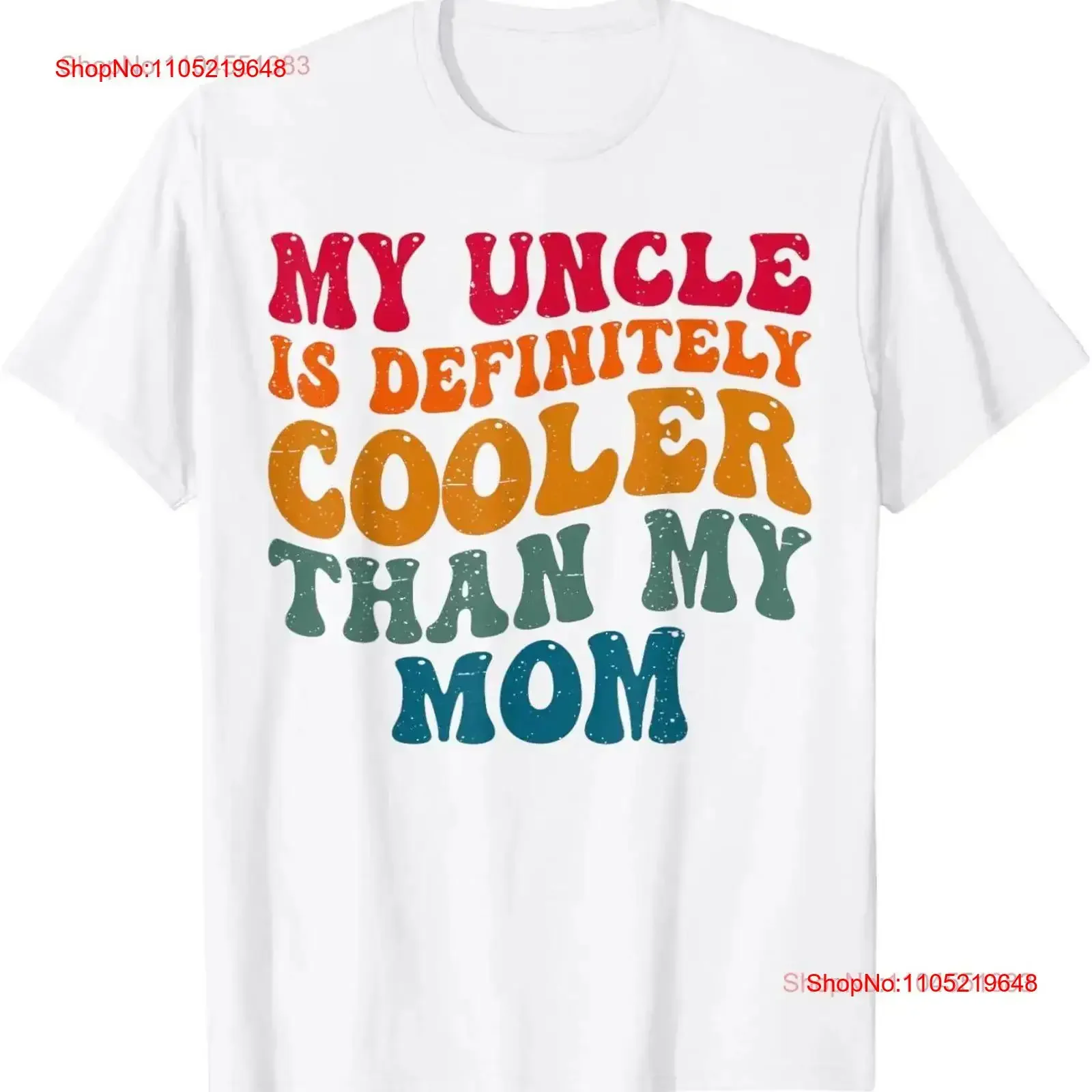 

Футболка My Uncle Is Definitely Cooler Than Mom Niece Groovy, винтажная, стильная, уличная одежда, унисекс, с графическим принтом, повседневная, универсальная