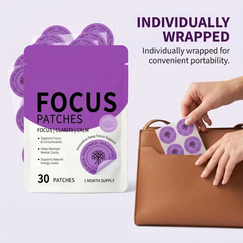 Energy Patch Maintain Clarity Calm Supports Focus & Concentration Helps Maintain Mental Clarity Boost Natural Energy Levels