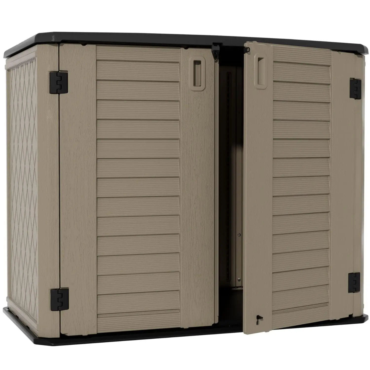 4x2.5 FT Outdoor Resin Storage Shed Waterproof Garden Tool Cabinet with Lockable Lid & Latch, Customized