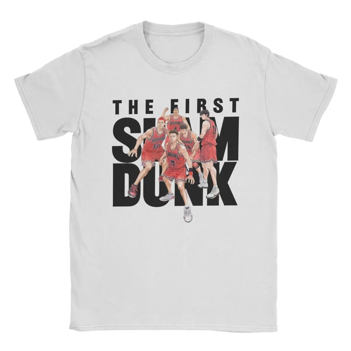 Vintage The First Slams Dunks T-Shirt for Men Crew Neck 100% Cotton T Shirt Short Sleeve Tees Summer Clothes