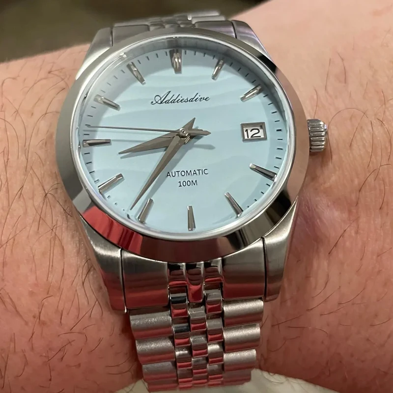 

ADDIESDIVE Dress Men's Mechanical Watch 100m Waterproof NH35 Automatic Wristwatch Stainless Steel Diver Watch Relogio Masculino