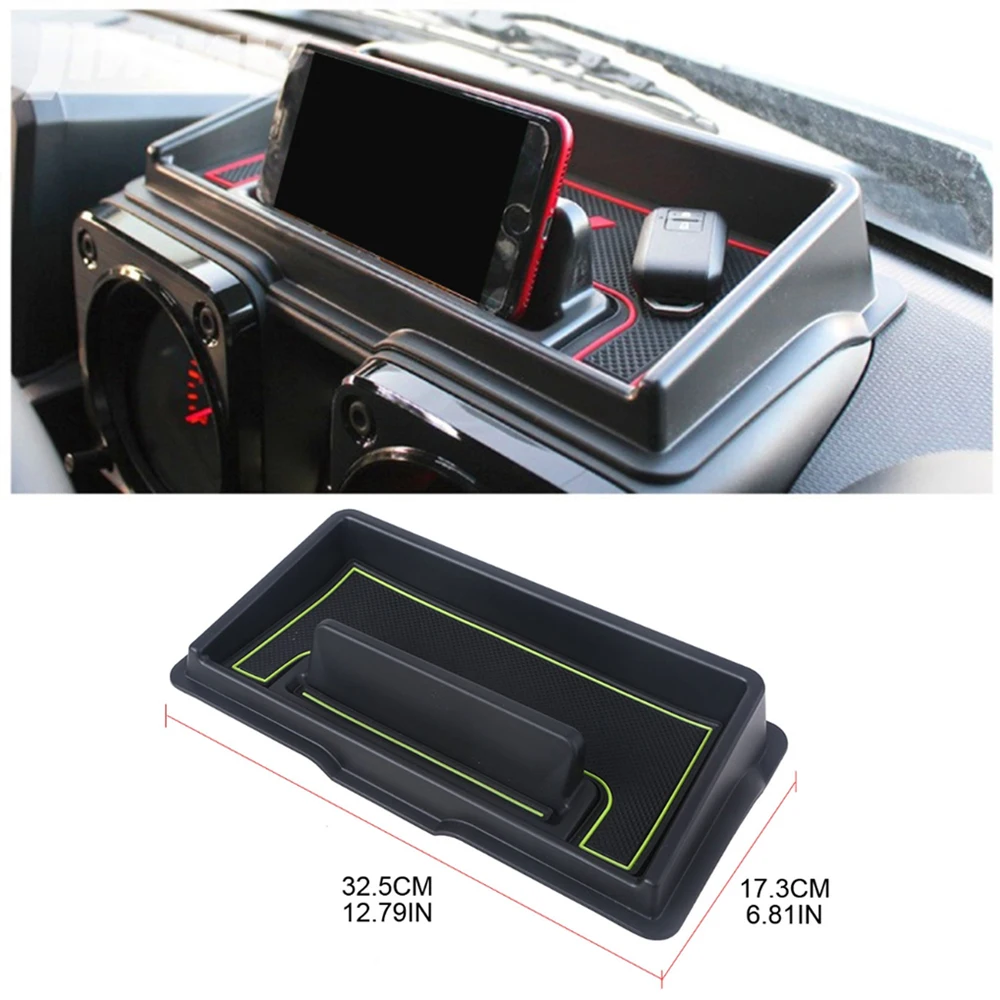 Car Interior Dashboard Storage Box For Suzuki Jimny 2019 2020 Tray Phone Holder Stander Organize Non-Slip Styling Accessories