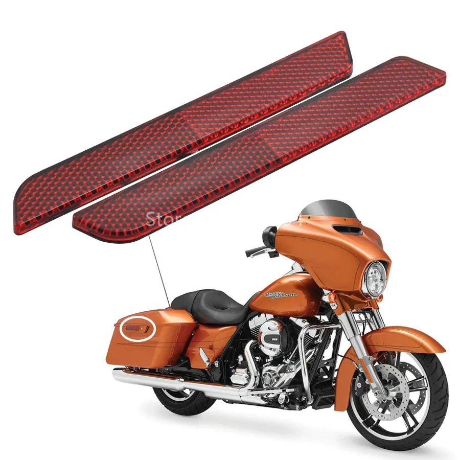 2 pz/set Accessori Moto 4 Colori Custodia Laterale Riflettore Striscia di Plastica Abs Coperture di Chiusura Per Il Modello Touring 1996-2013 Standard