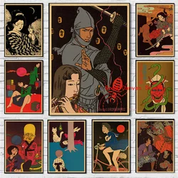 Wtq Retro Anime Posters Toshio Saeki Horror Comic Serie Canvas Schilderij Hd Prints Wall Art Pictures Voor Woonkamer Thuis decor