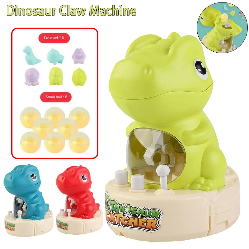 Kids Catching Toy Dinosaur Claw Machine Toys For Children Interactive Puzzle Toy Desktop Game Claw Crane Machines Birthday Gifts