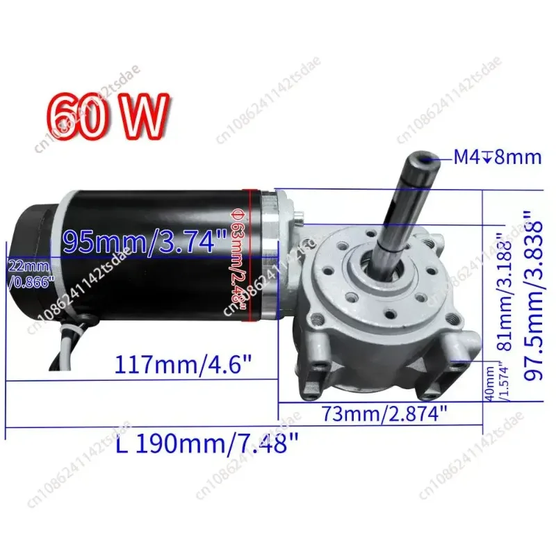 DC 24V 60W 100W High Torque Worm Gear Motor Intelligent Encoder Electric Door Motor for Hotels Automatic Door 220/250RPM