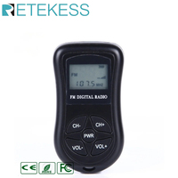 Retekess Digital Stereo DSP FM Mini Radio Conference Receiver Meeting Rehearsal Radio 60-108MHz with Headset Earphone