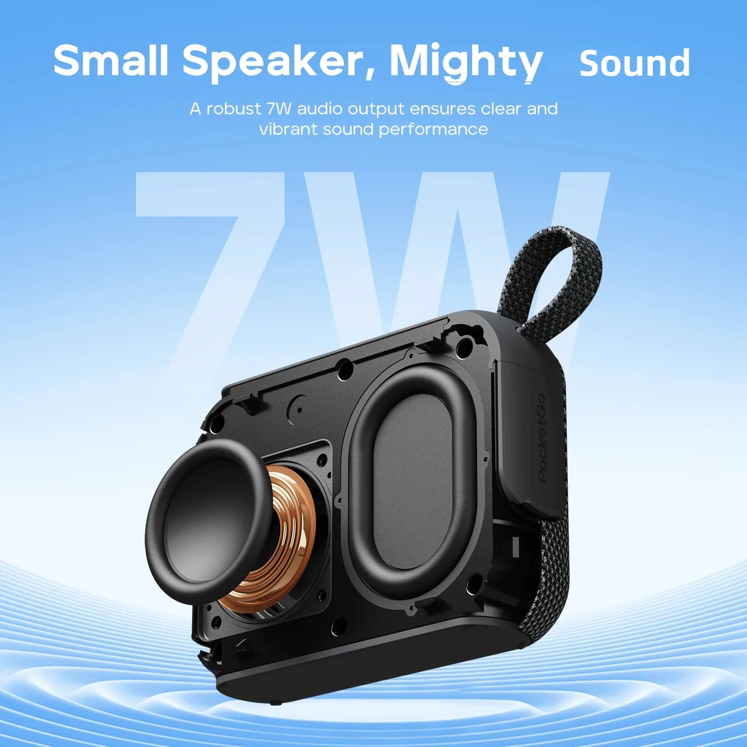 Picture 3: Tribit PocketGo Portable Bluetooth Speaker IP68 Waterproof BT6.0 Outdoor Pool Party Camping Travel with Built-in Mic TWS APP EQ
