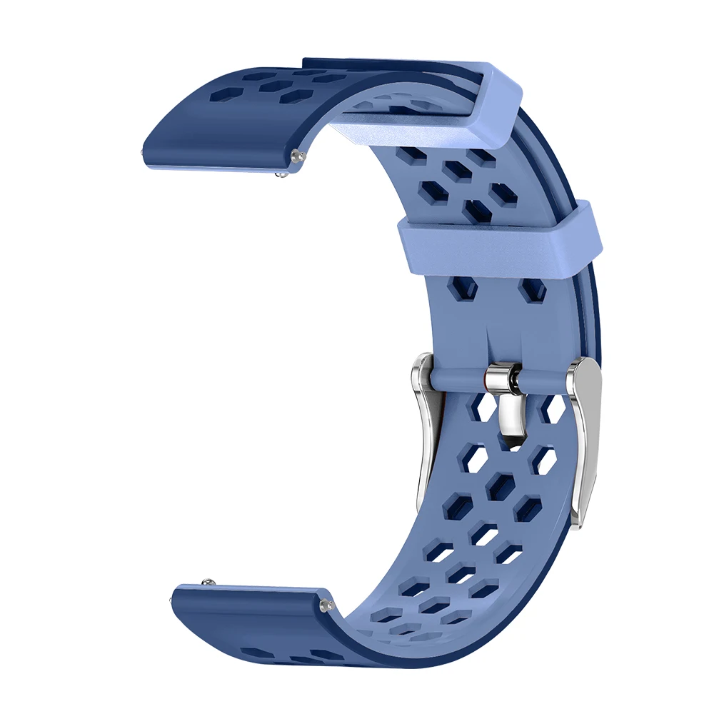 Pulseira de relógio de silicone 16mm 18mm 20mm 22mm, à prova d'água, macia, liberação rápida, buraco de ar, fivela quadrada, pulseira de relógio inteligente para homens e mulheres