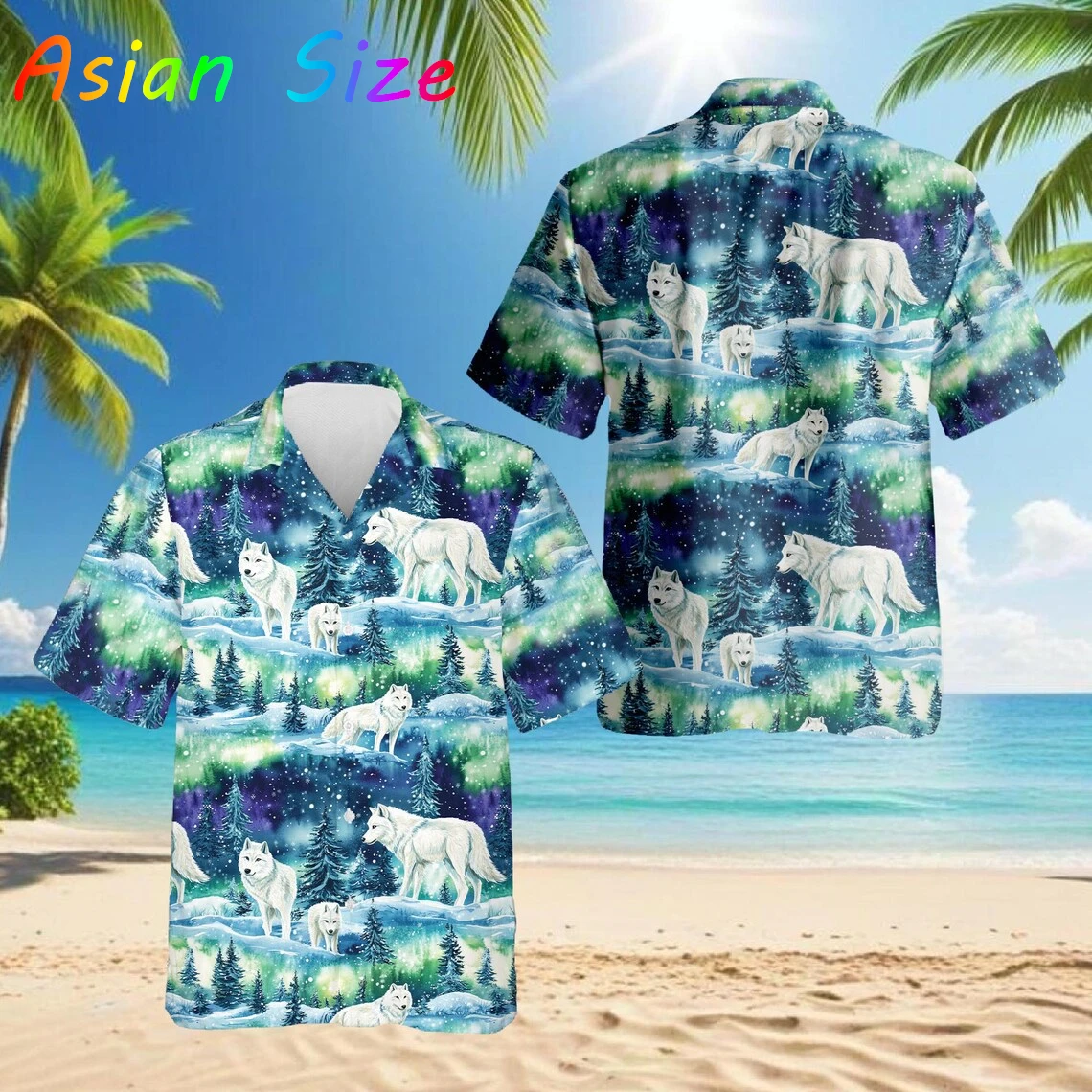 

Мужская рубашка с 3D-принтом «Волк» в гавайском стиле, летняя свободная пляжная блузка, повседневная рубашка с коротким рукавом и отложным воротником, уличная мужская рубашка (камиса)