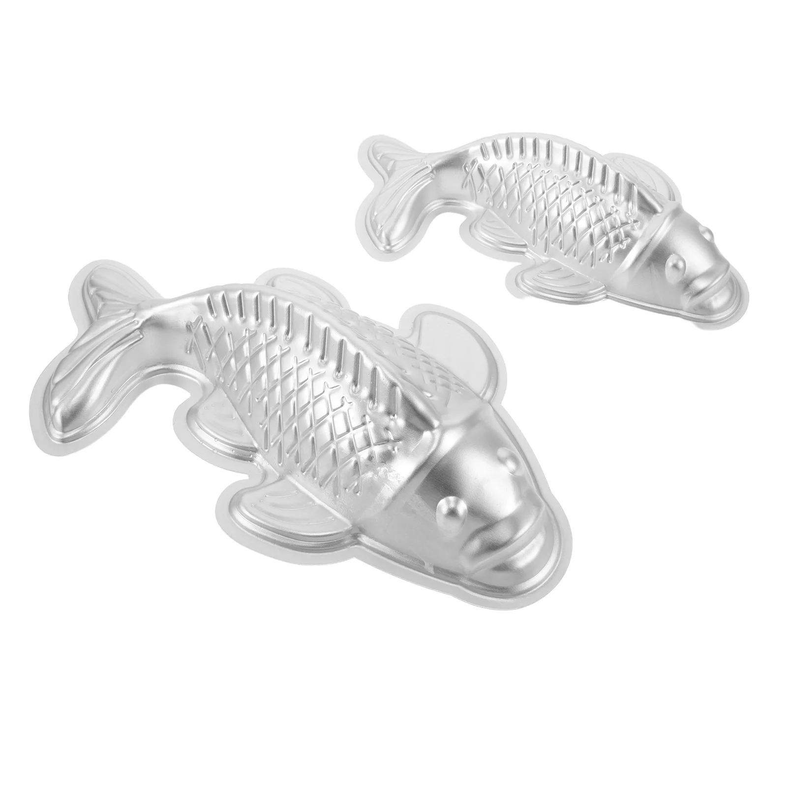 

2Pcs 3D Koi Fish Shaped Baking Pan Aluminum Alloy for Cakes Chocolates Jellies DIY Family Fun Fish Mould Baking Pan