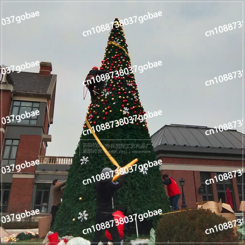 Large Christmas Tree 6m 3/4/5/7/8m 9/10/12 Luminous Tree Christmas Outdoor Steel Frame Decorative Tree