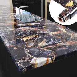 40cm Width Marble Self Adhesive Wallpaper Vinyl Wall Stickers Waterproof Contact Paper For Kitchen Decorative Film Home Decor
