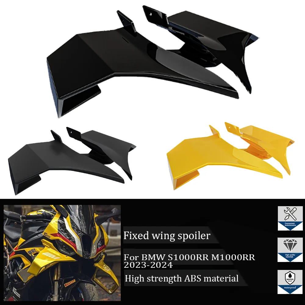 

Motorcycle fixed wing spoiler Suitable for BMW S1000RR M1000RR 2023-2024 abs aerodynamic side winglet windshield wing ailerons