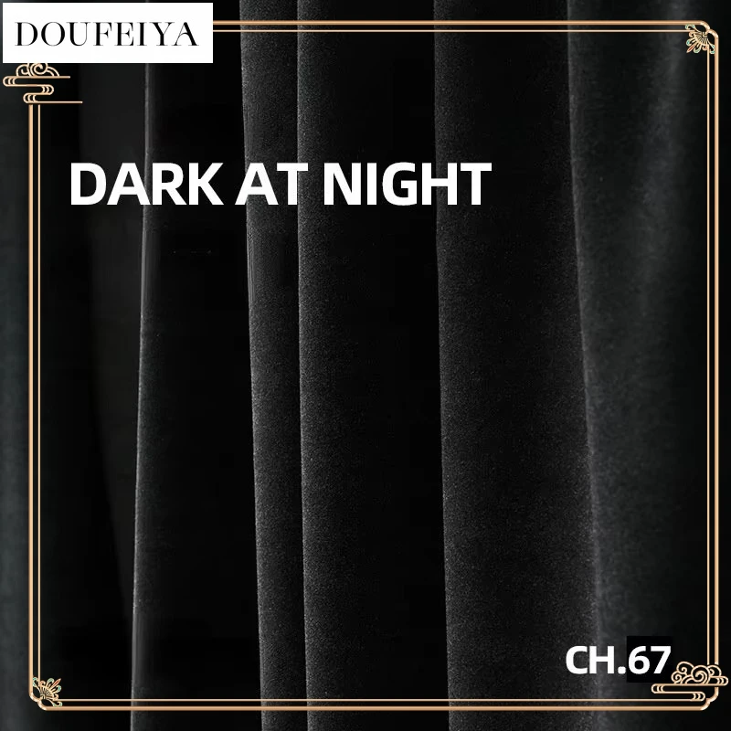 Black Blackout Luxury Curtain for Living Room Bedroom Velvet Fashion Elegant Kitchen Door Window Solid Color Decoration Dining