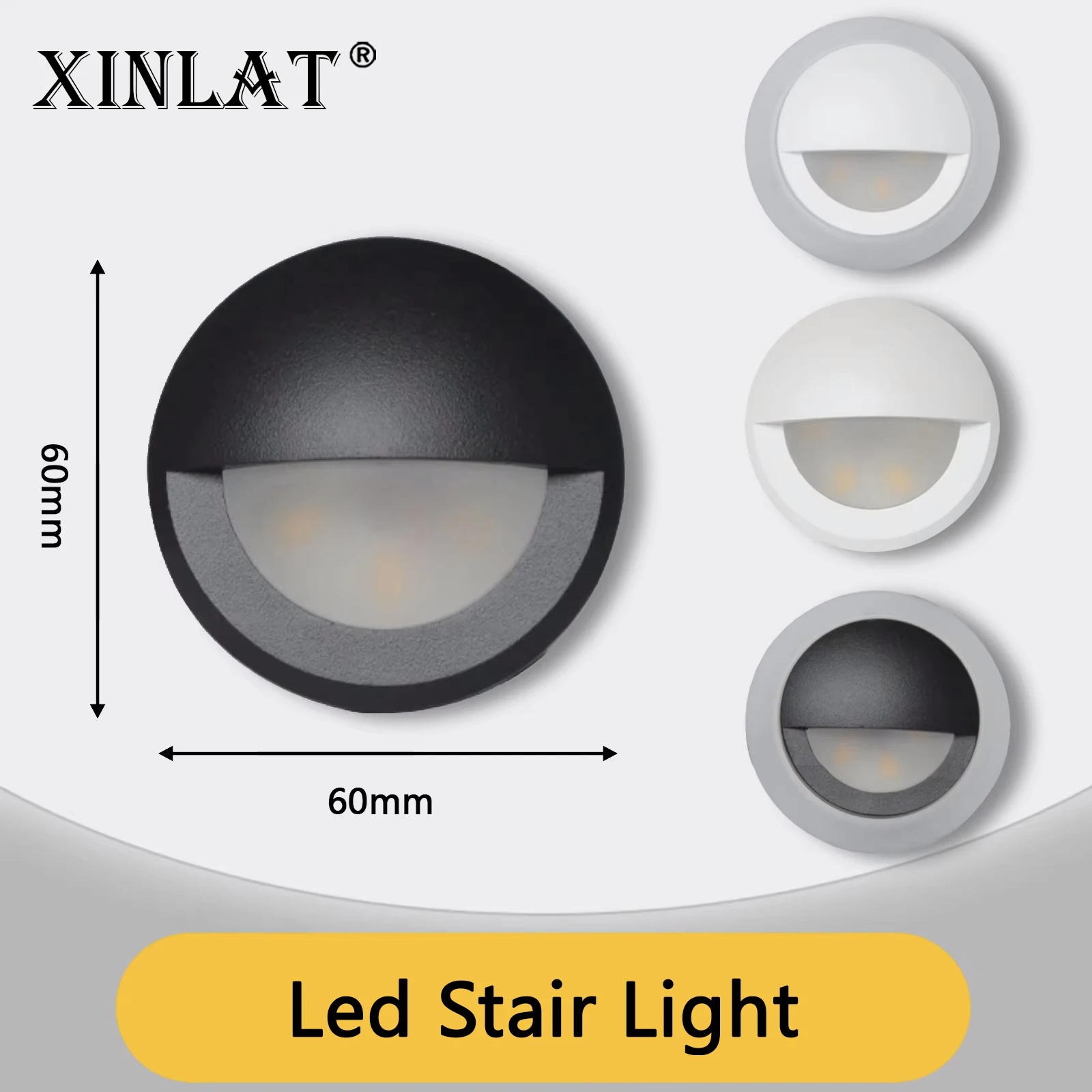 

Наружный настенный светильник, светодиодный светильник для ступеней и лестницы, встраиваемый светильник без датчика, светильник для балкона, ванной комнаты, круглый, водонепроницаемый, белый, черный, 3 Вт