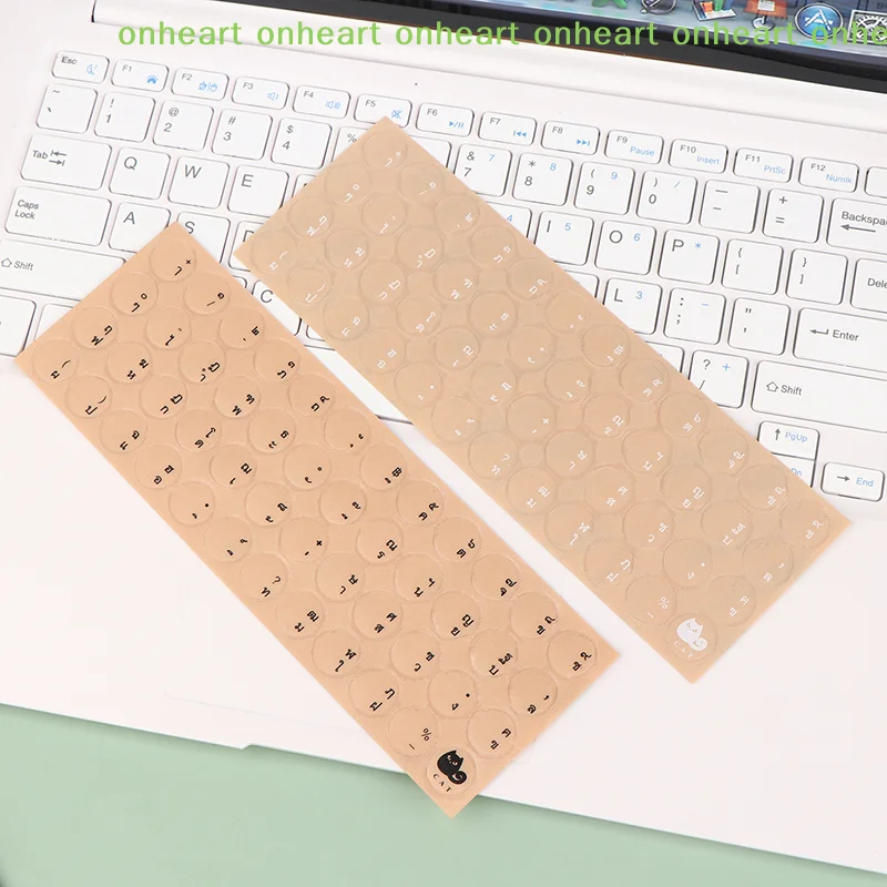 

[C]Round Transparent Sticker PC Desktop Keyboard Matte Sticker Thai Full Keyboard Waterproof Keyboard Protector Stickers