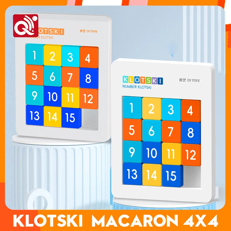 

[CubeFun]QiYi Number Klotski 4x4 Macaron Magnetic Sliding puzzle children play with the new thinking training toys