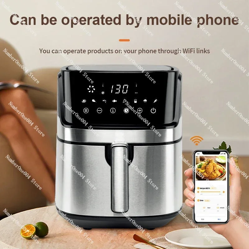 Applicable to Air Fryer Home 8L capacity healthy fryer stainless steel can be connected to WIFI fryer