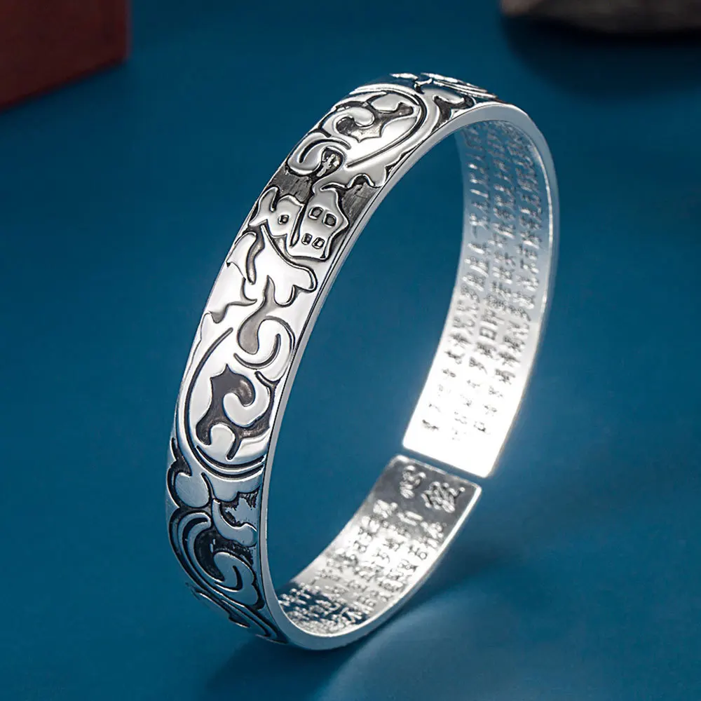 2022 New Product Creative Opening Thai Silver Plated Bracelet Kwai Blooming Like A Lucky Heart Loop Hand Jewelry Gift