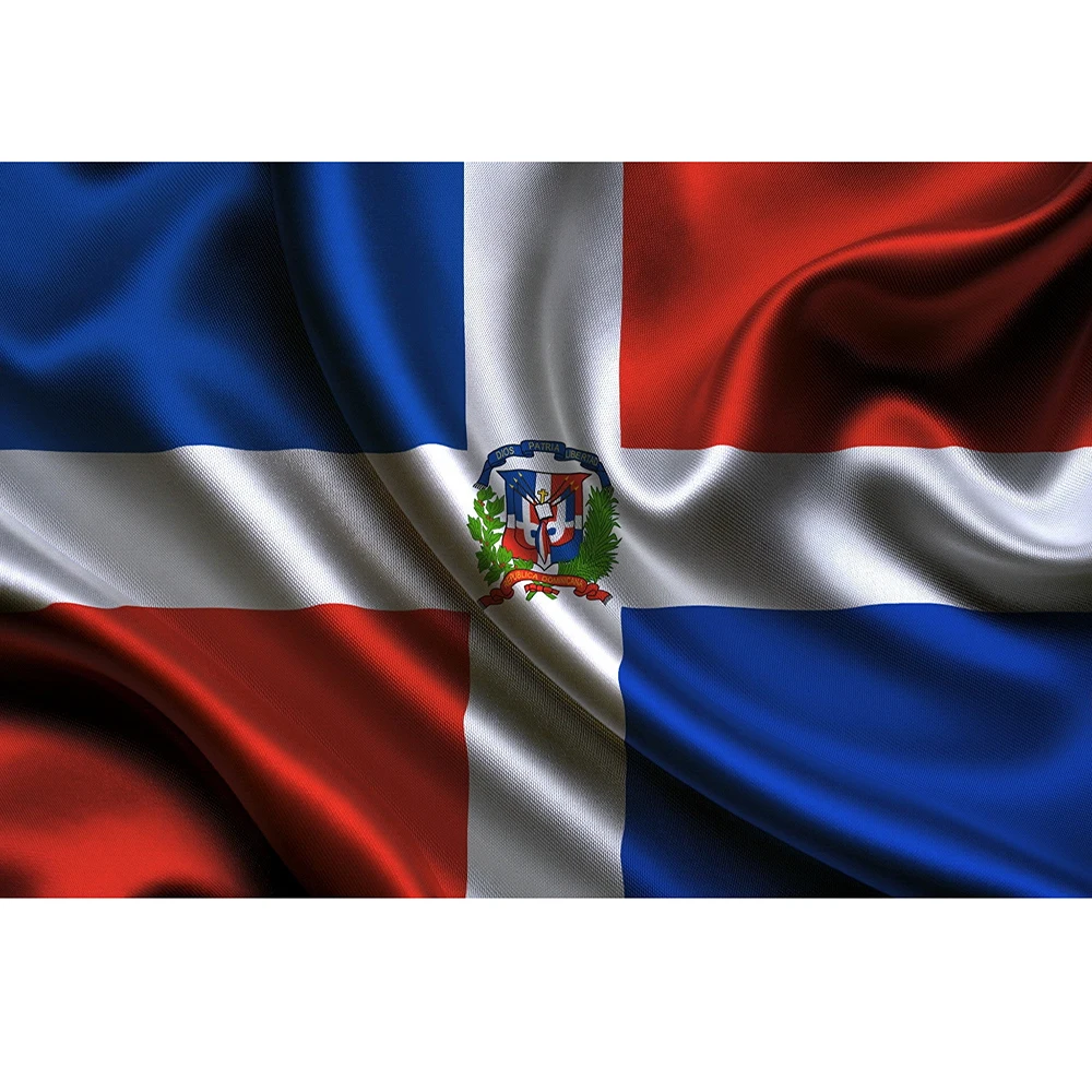 90X150Cm Wiszący poliester Republika Dominikańska Baner narodowy na zewnątrz Duża flaga do dekoracji