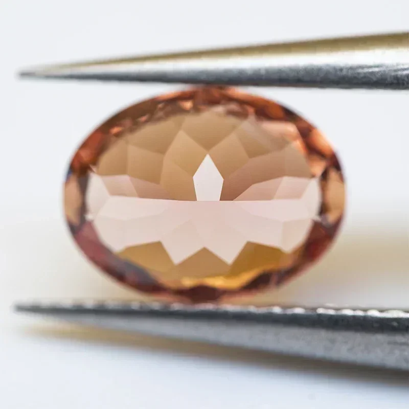 

Lab Grown Sapphire Loose Stone Oval Shape Sunset Orange Color VVS1 Beads for DIY Jewelry Making Rings Selectable AGL Certifica